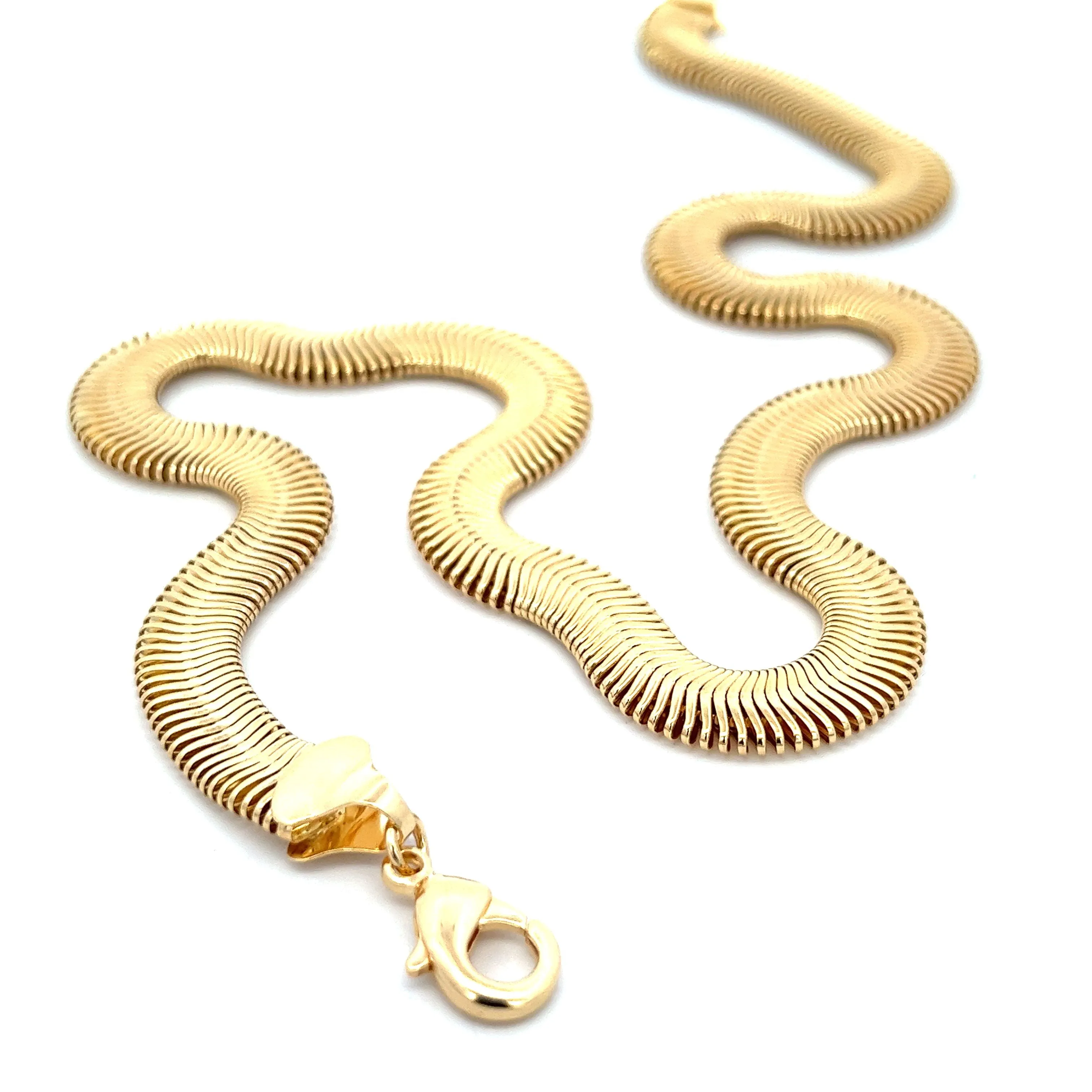 14K-gold-filled cobra necklace - 16"