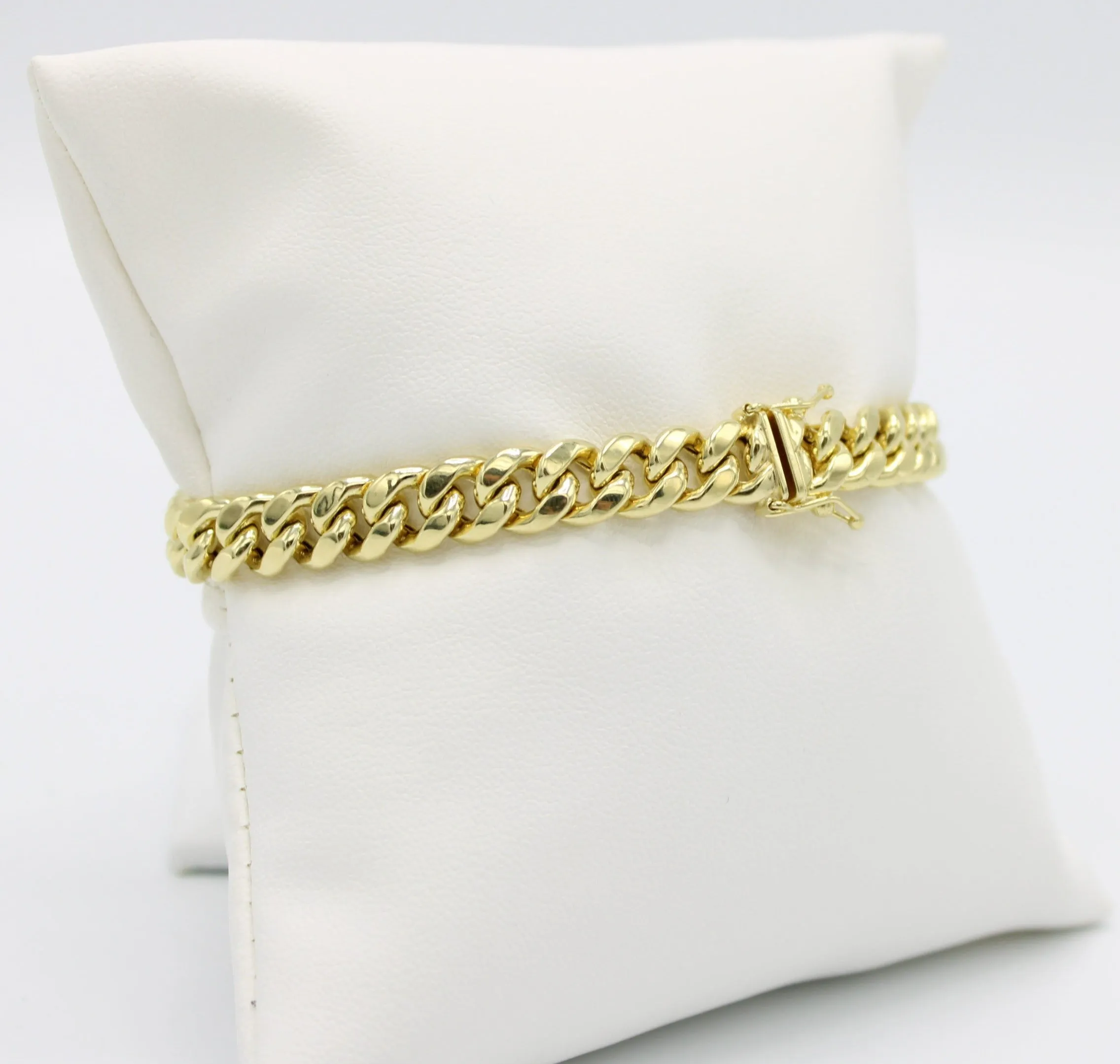 14K Semi-Solid Cuban Bracelet Yellow Gold