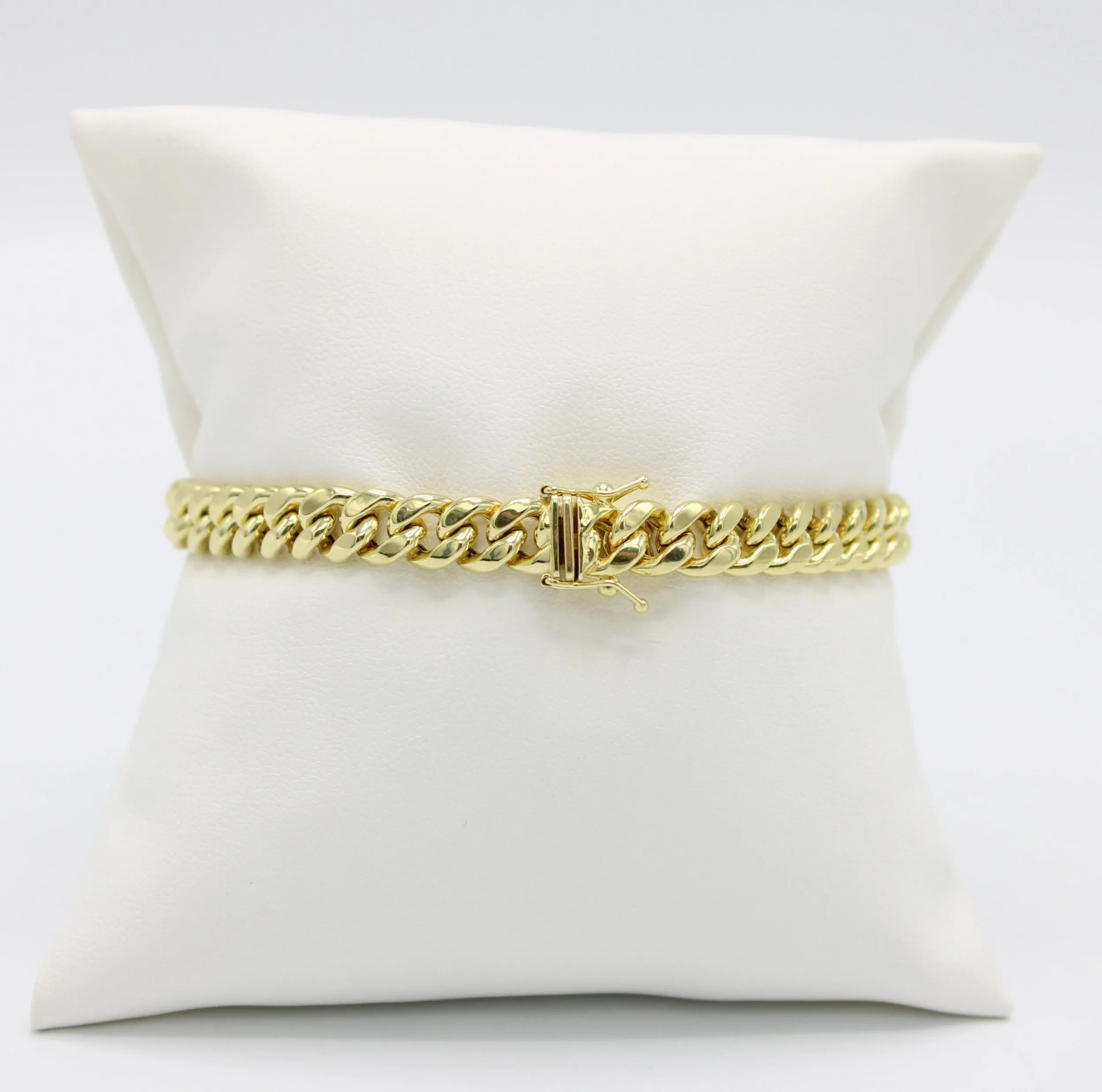 14K Semi-Solid Cuban Bracelet Yellow Gold