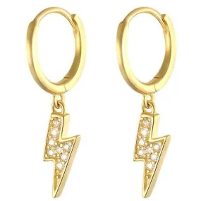 18K Gold-Filled Lightning Bolt Earrings