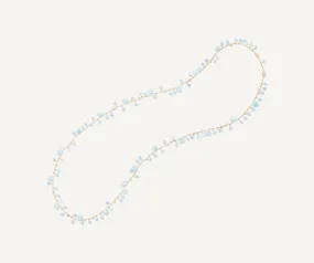 18K Yellow Gold Aquamarine Long Necklace