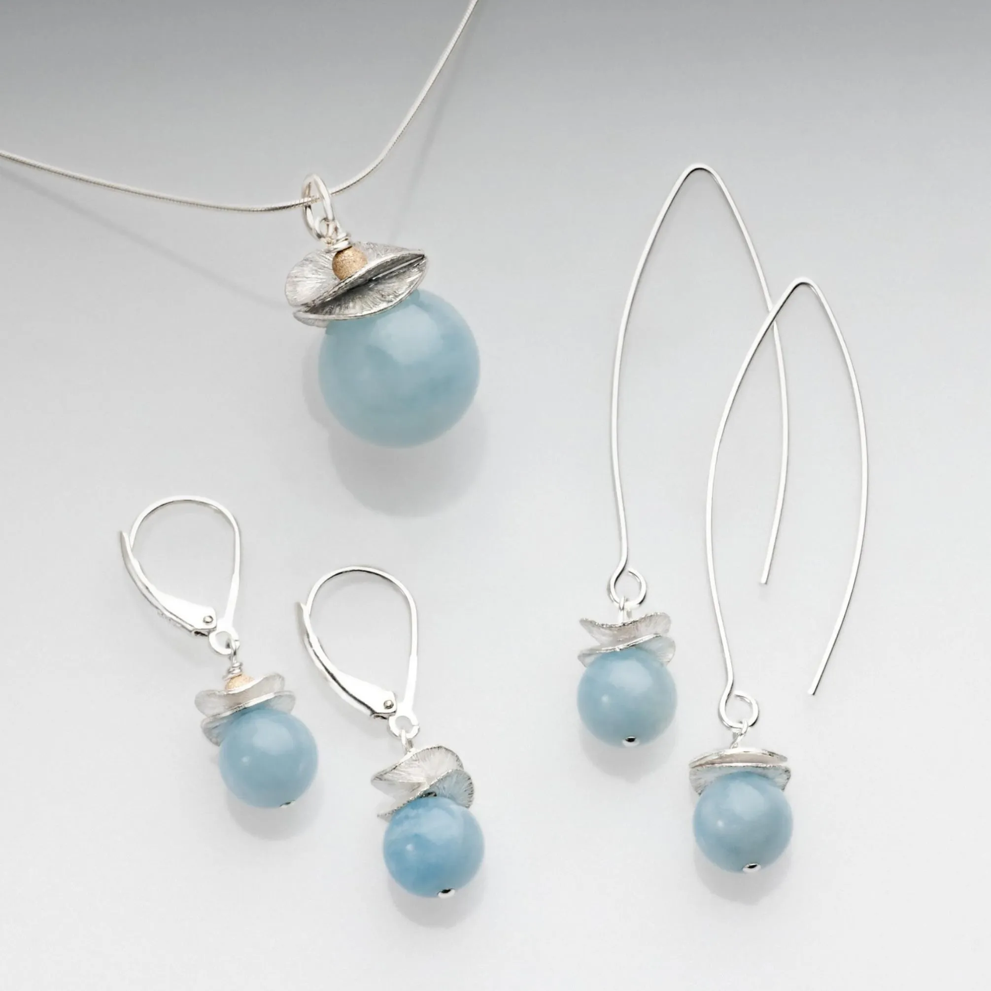 Acorn Aquamarine Necklace