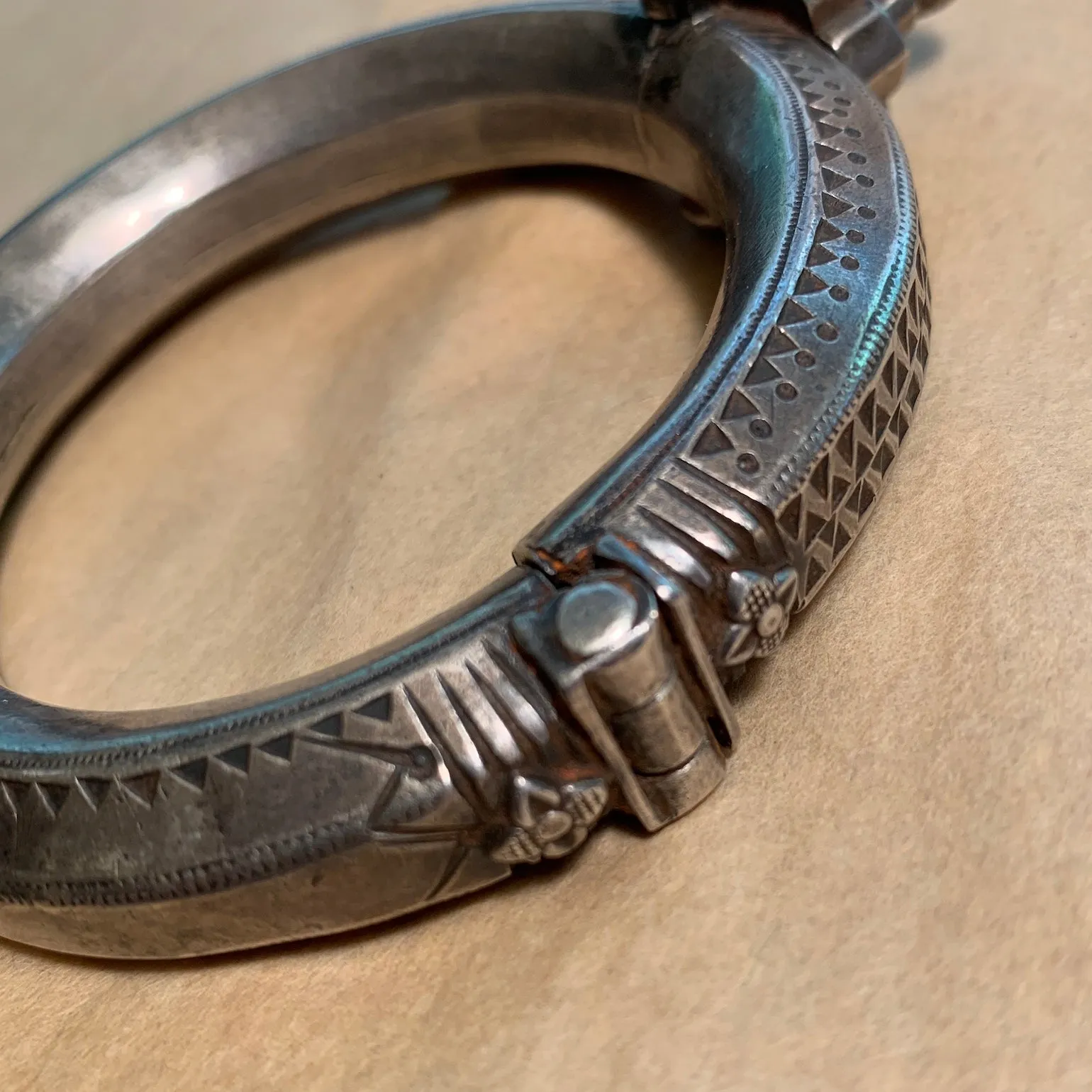 Antique Silver Bangle India