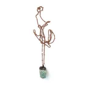 Aquamarine Crystal Necklace