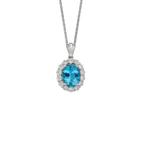 Aquamarine Diamond Necklace