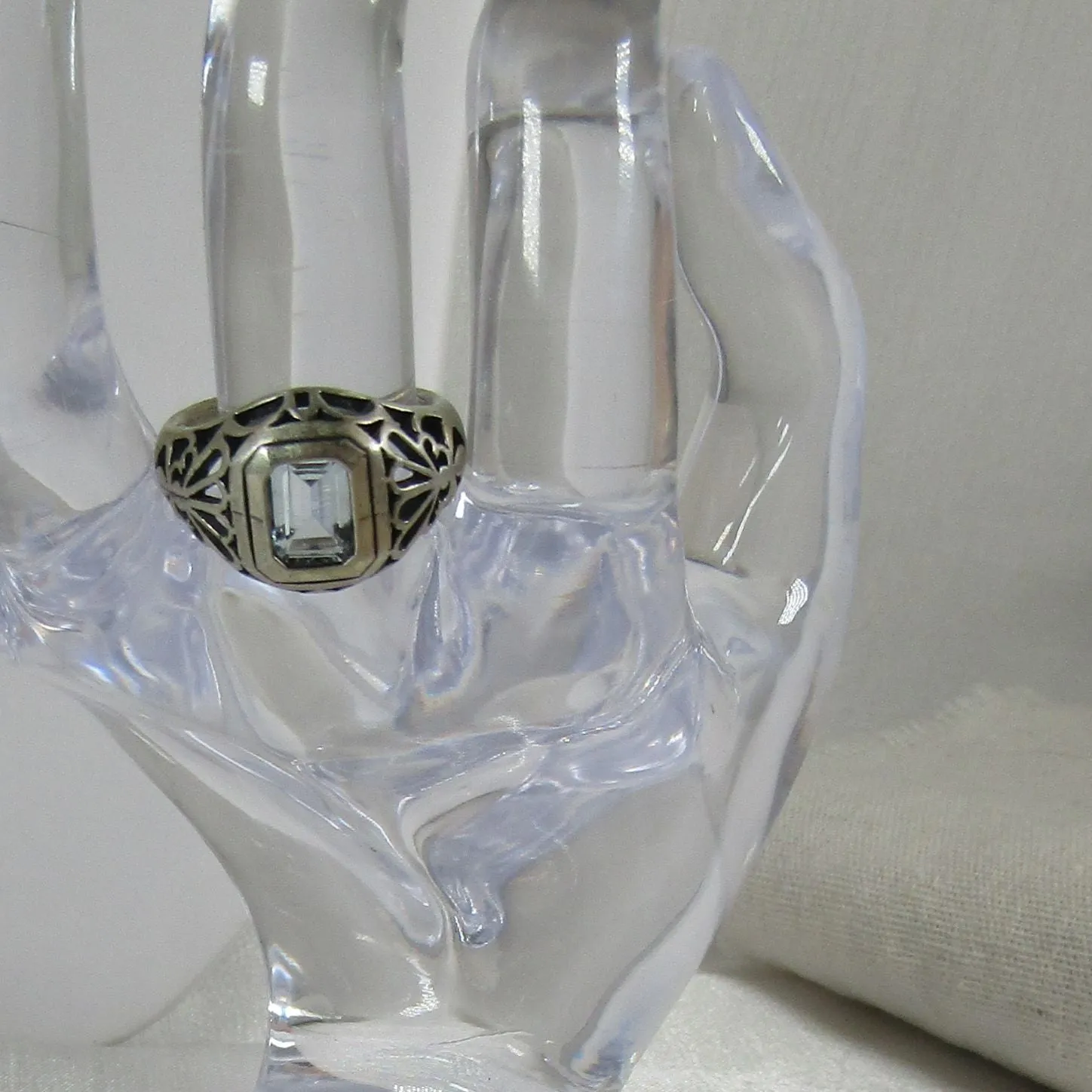 Aquamarine Gemstone Right Hand Ring