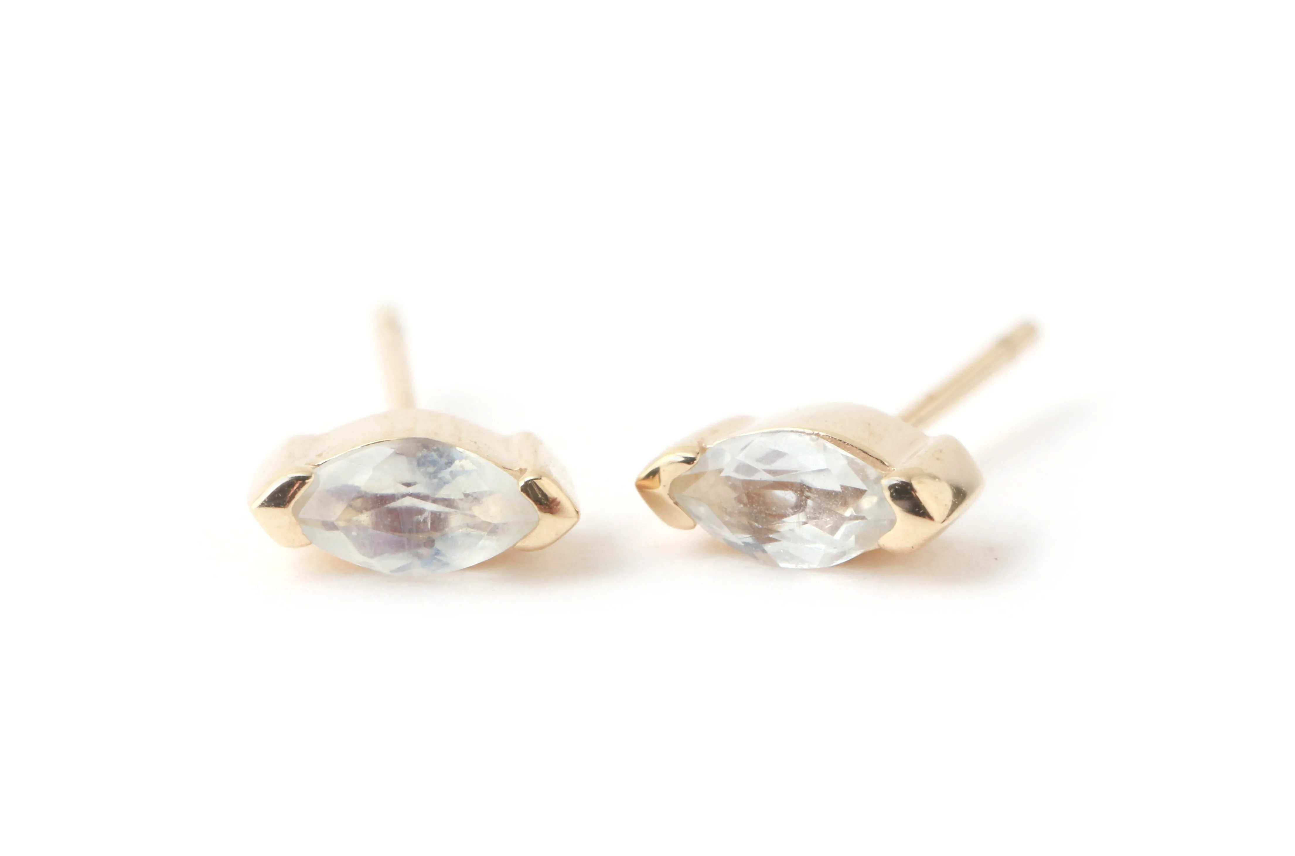 Armored Aquamarine Stud Earrings