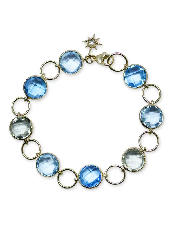Aztec Starburst Bezel Link Bracelet