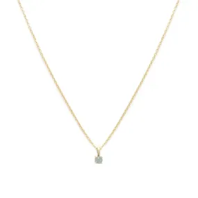Birthstone Necklace | Gold & Aquamarine