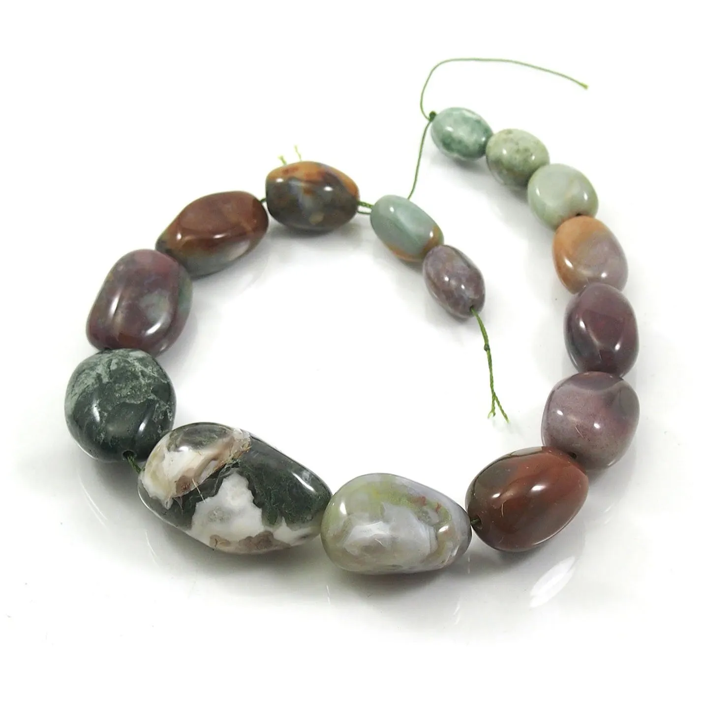 Bloodstone Fine Tumbled Nugget Strand (Option 7)