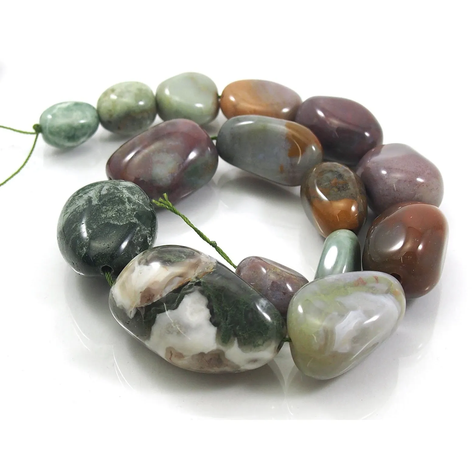 Bloodstone Fine Tumbled Nugget Strand (Option 7)