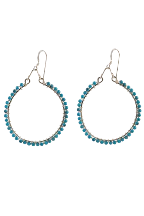 Brown Eyed Girls Turquoise Hoop Earrings