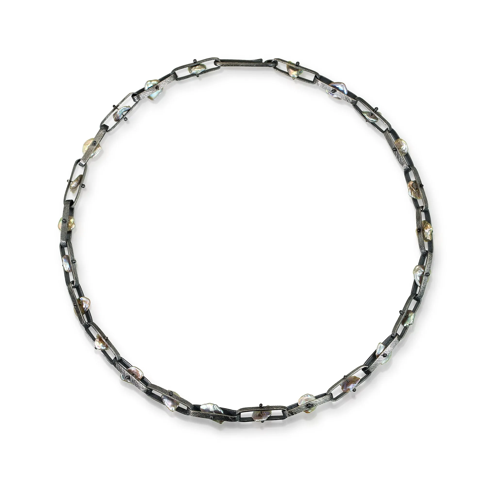 Carved Band Link Necklace