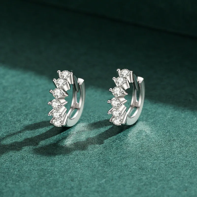 Chic Zircon Sterling Silver Earrings for Women