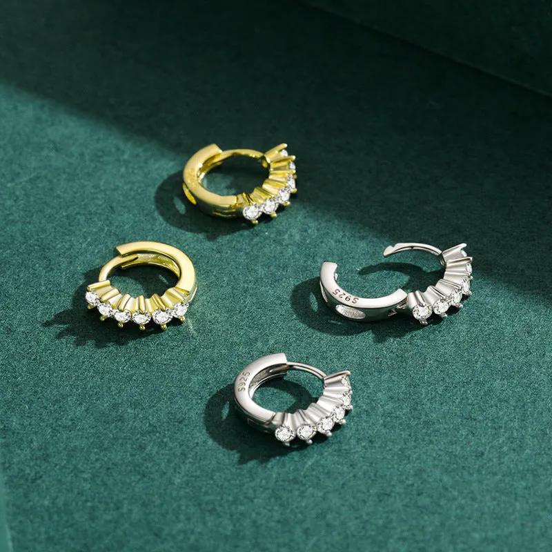 Chic Zircon Sterling Silver Earrings for Women