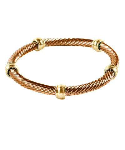 Color Coating Twisted Elastic Bracelt