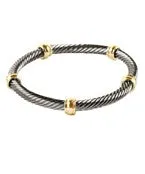 Color Coating Twisted Elastic Bracelt