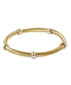 Color Coating Twisted Elastic Bracelt