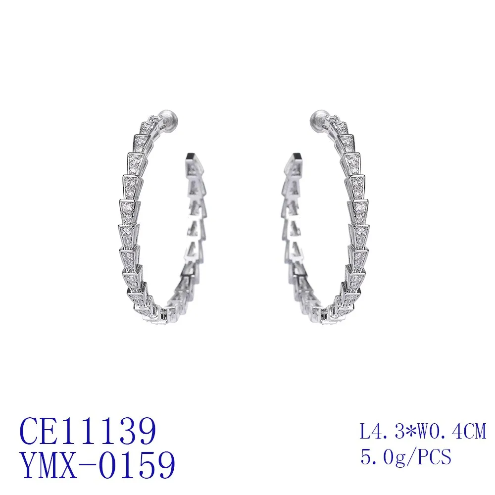 Cubic Zircon CZ Semicircl Earrings for Wedding, Crystals Round Earring for Bride, Women Girl Birthday Party Jewelry CE11139