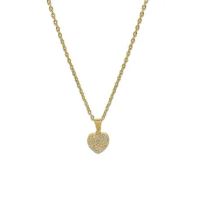 Diamand Heart Gold Necklace
