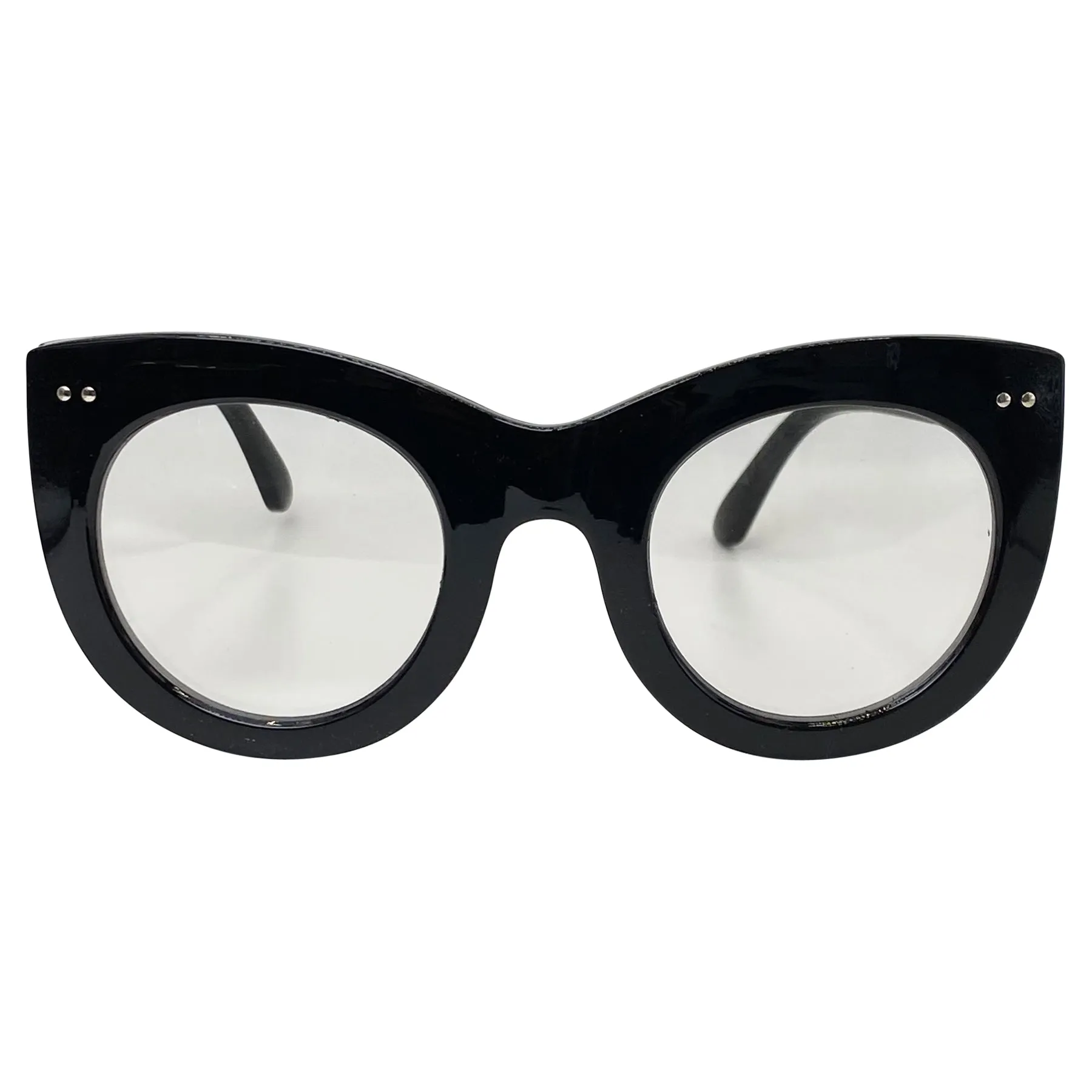 EDNA Clear Cat Eye Chunky Glasses