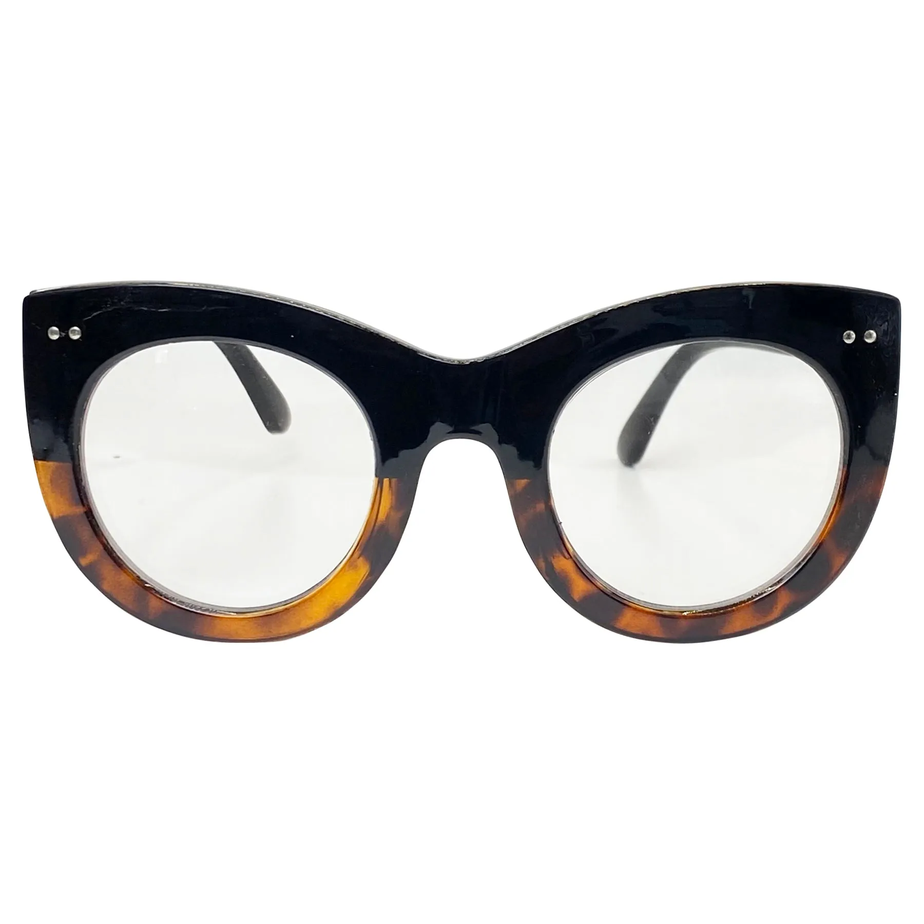 EDNA Clear Cat Eye Chunky Glasses