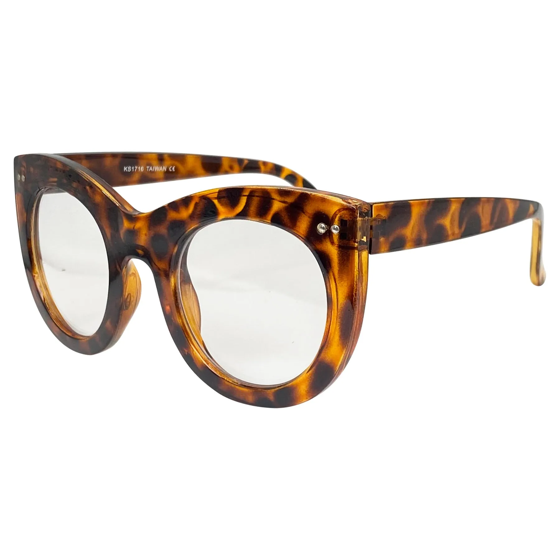EDNA Clear Cat Eye Chunky Glasses