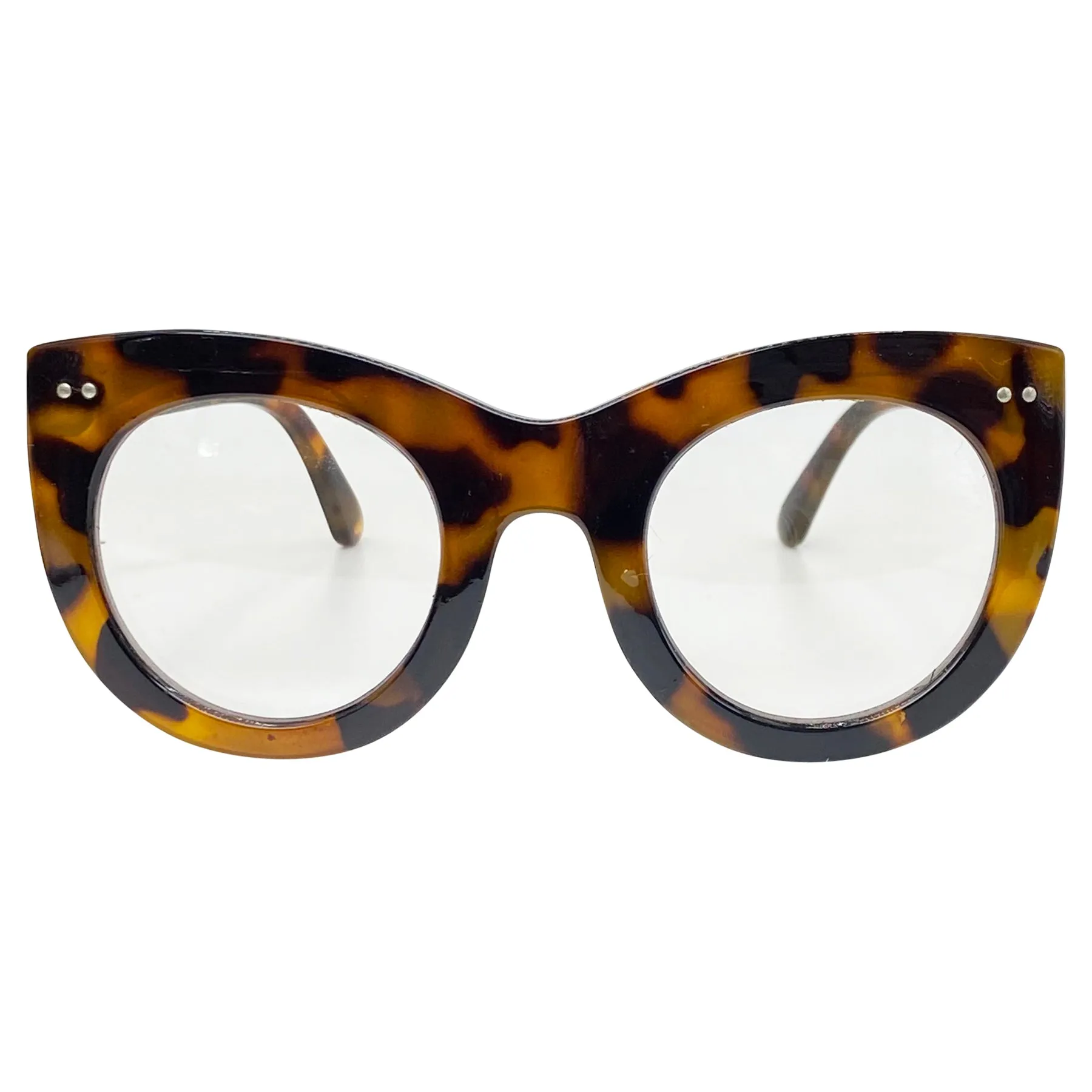 EDNA Clear Cat Eye Chunky Glasses