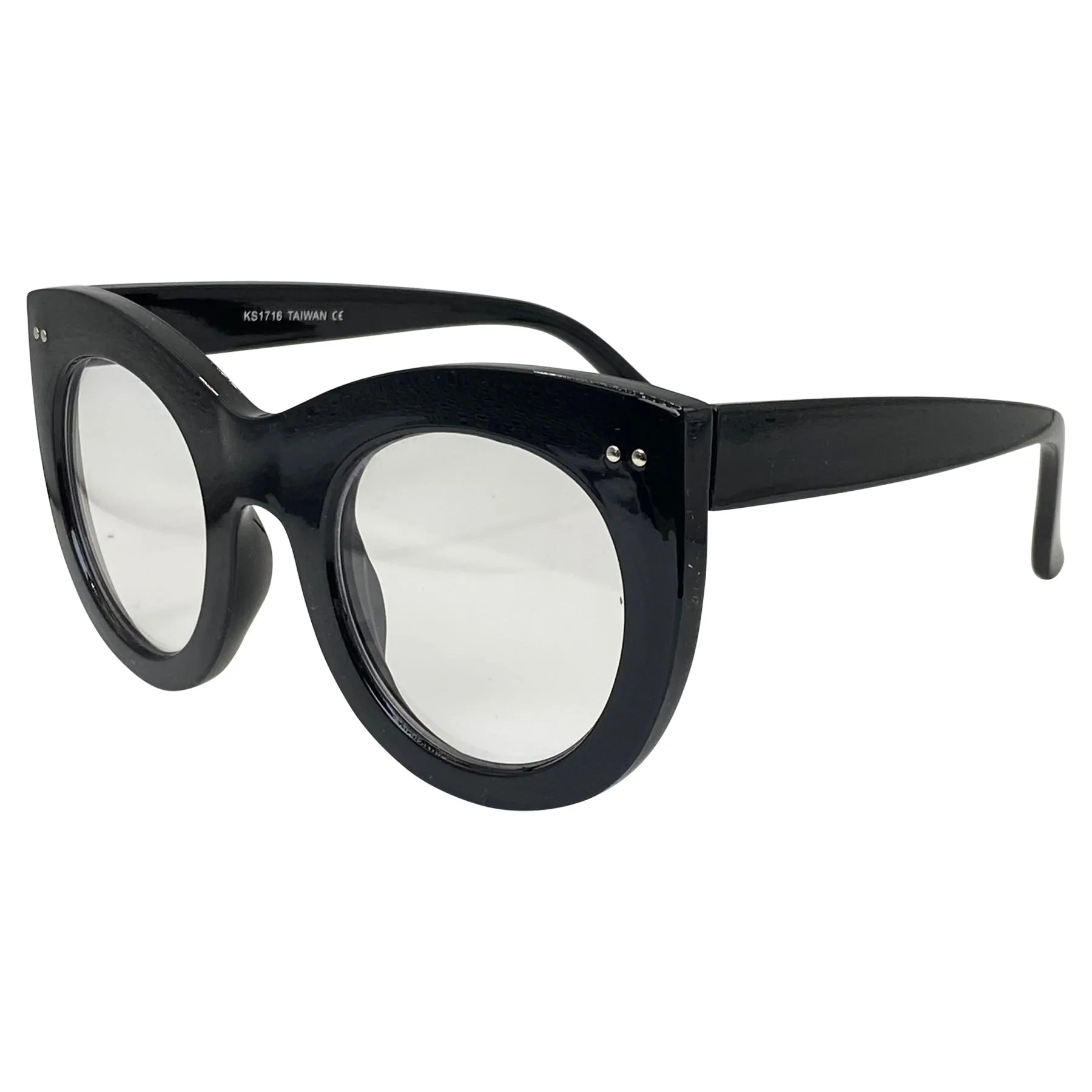 EDNA Clear Cat Eye Chunky Glasses