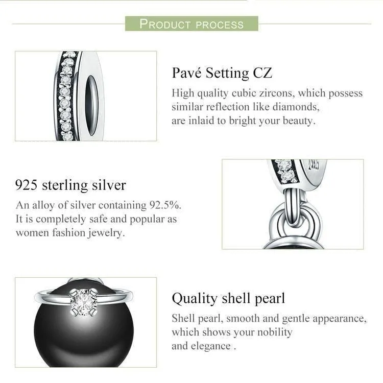 Elegant Pearl Pendant Charm Jewelry Without Chain - SCC572