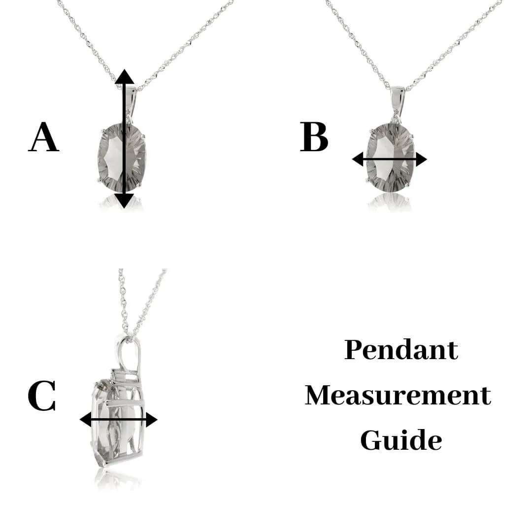 Emerald-Cut Aquamarine Diamond Accented Pendant