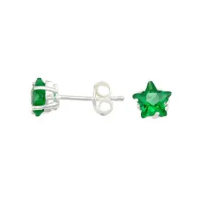 Emerald Star Shape Earrings
