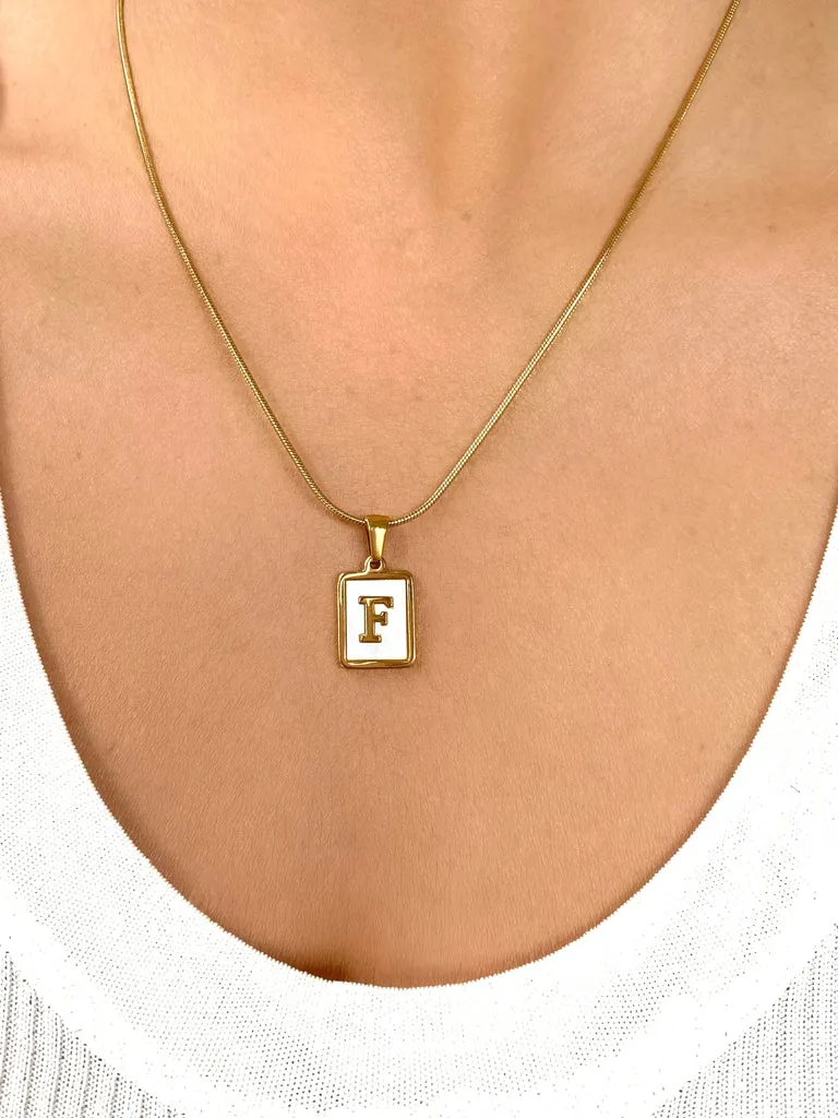Farrah B Free Agent Gold Necklace - Initial V