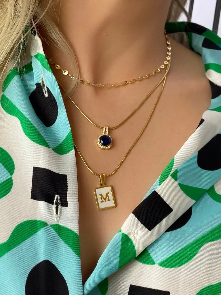 Farrah B Free Agent Gold Necklace - Initial V