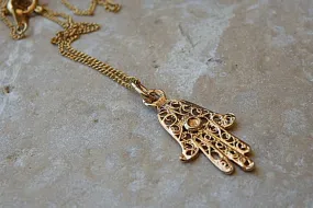 Filigree Hamsa Necklace