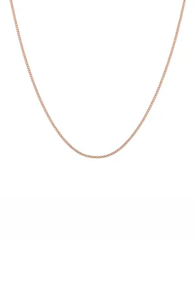 Fine Curb Chain necklace - Rose Gold