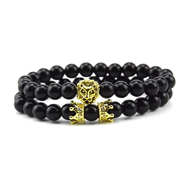 Frosted Natural Stone Micro Inlaid Zircon Bracelet