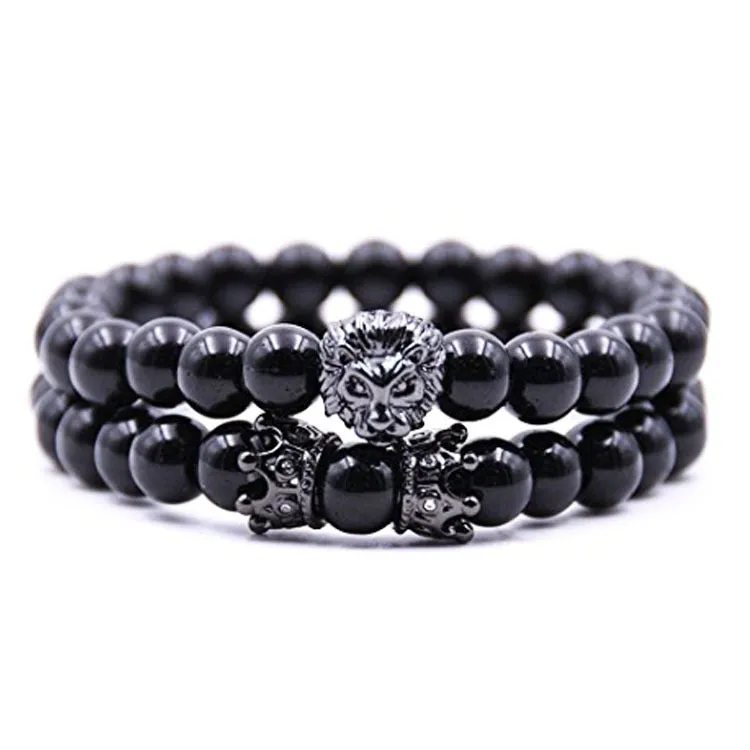 Frosted Natural Stone Micro Inlaid Zircon Bracelet