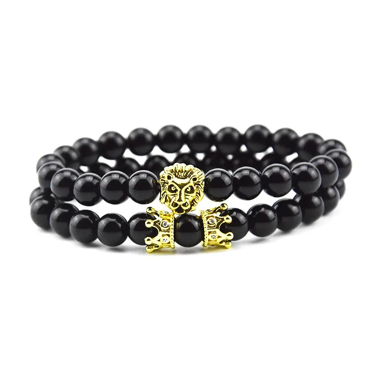 Frosted Natural Stone Micro Inlaid Zircon Bracelet