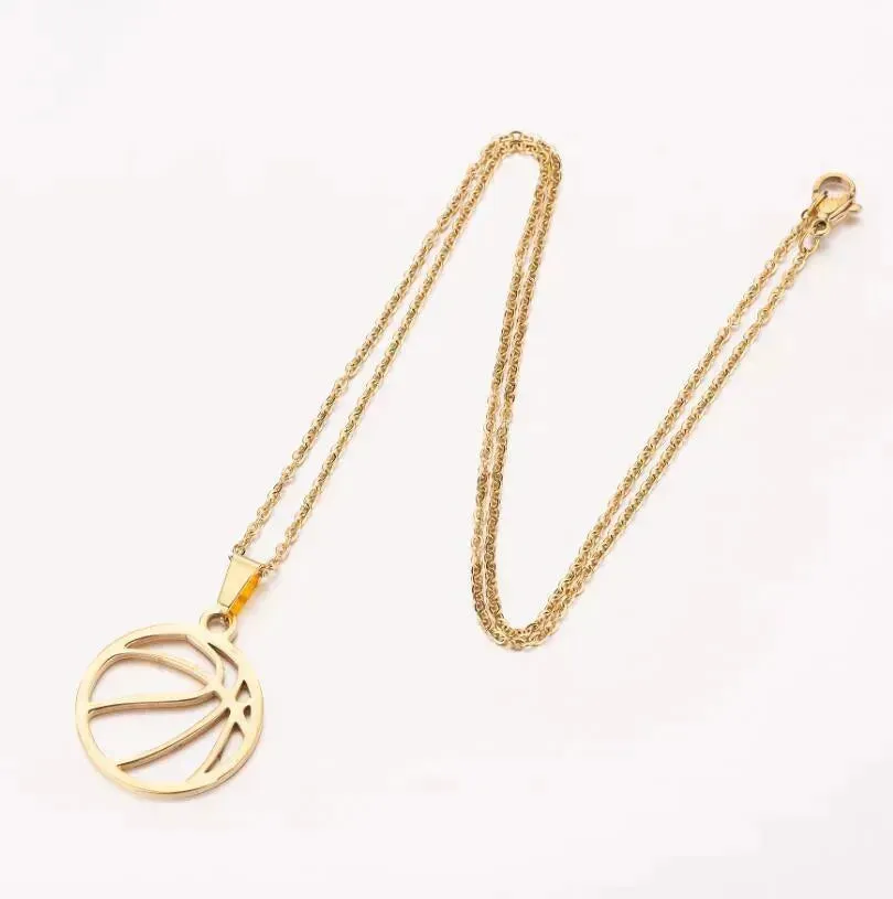 Games stainless steel volleyball necklace for men and women