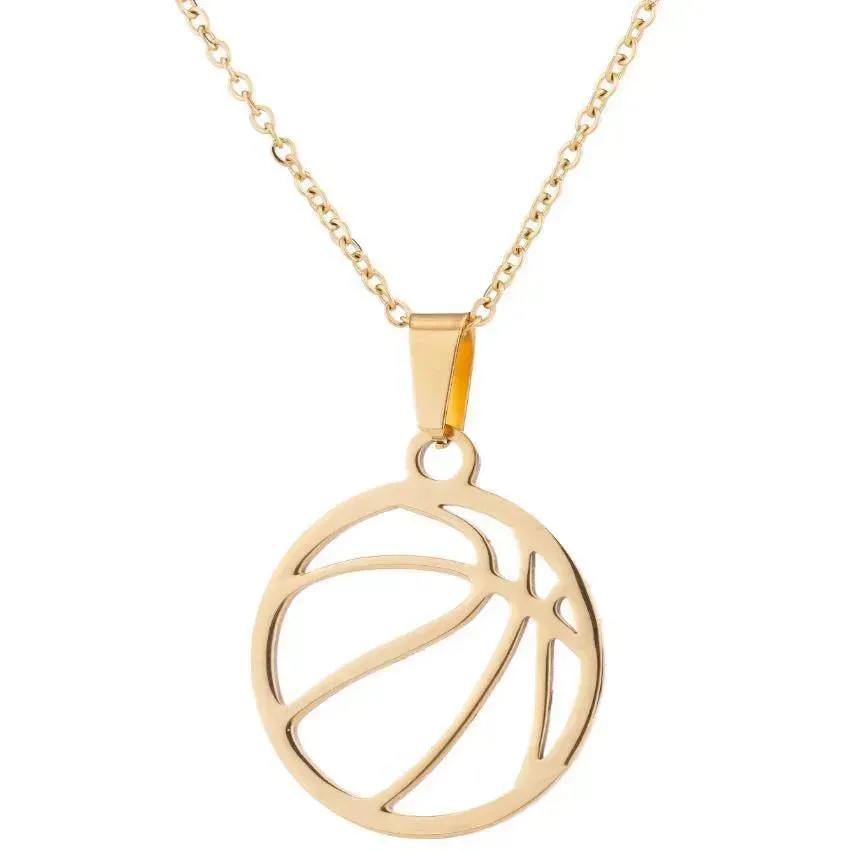 Games stainless steel volleyball necklace for men and women