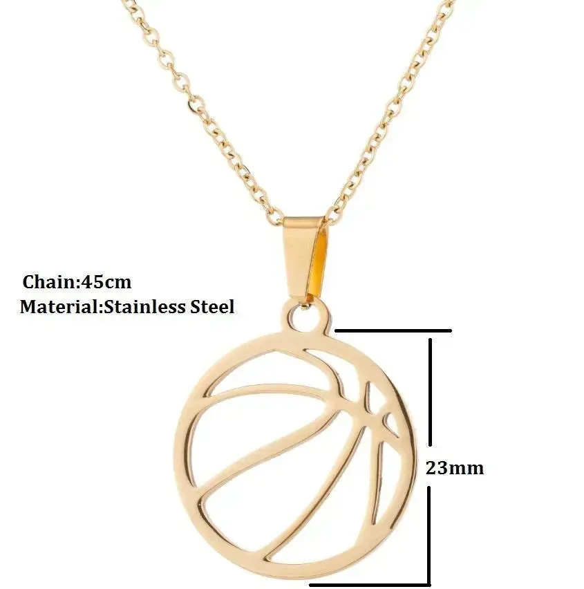 Games stainless steel volleyball necklace for men and women