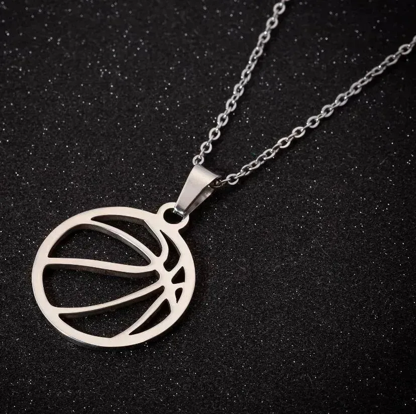 Games stainless steel volleyball necklace for men and women