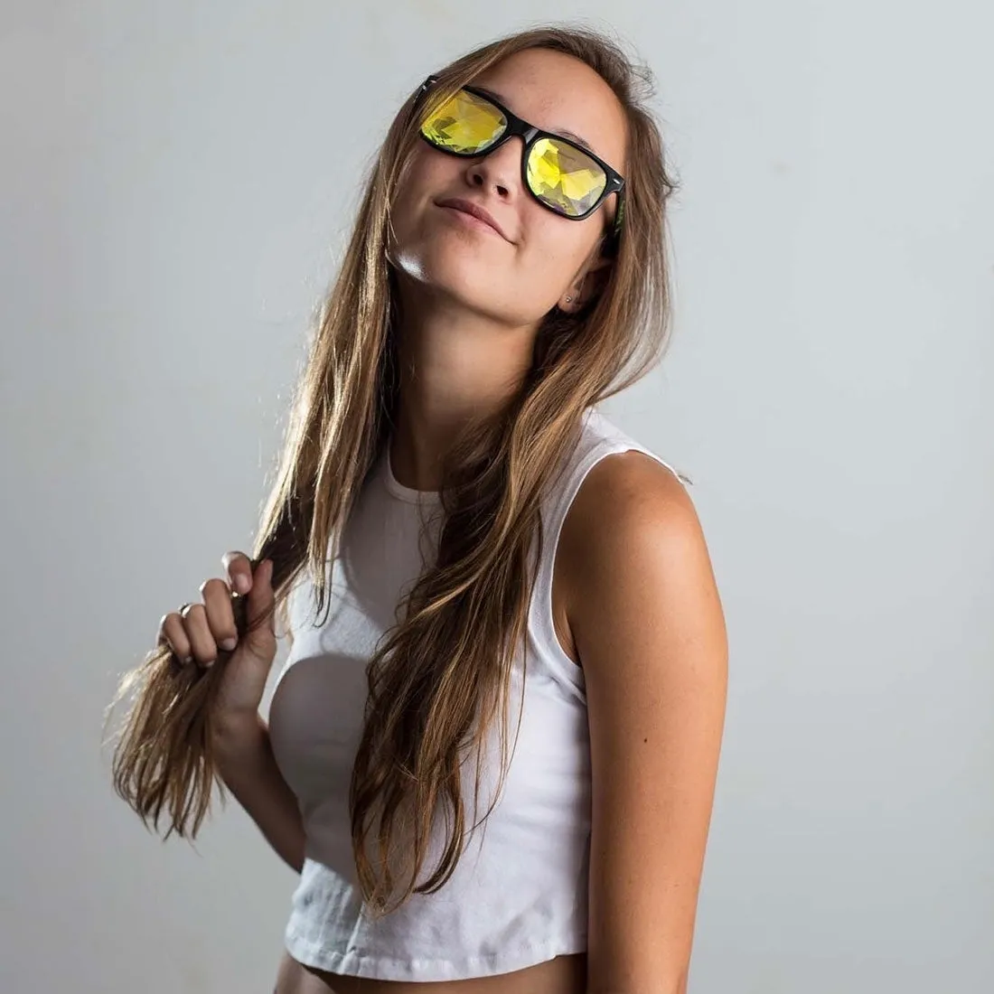 GloFX Ultimate Kaleidoscope   Diffraction Glasses - Black
