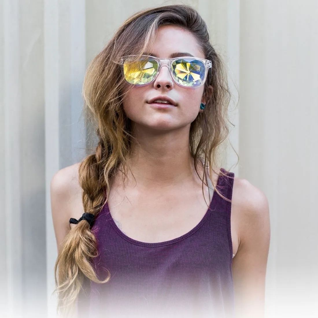GloFX Ultimate Kaleidoscope   Diffraction Glasses - Black