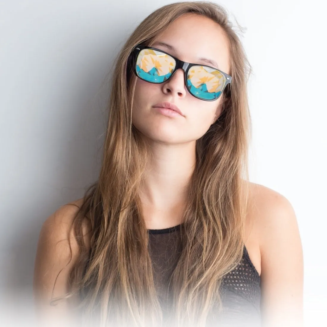 GloFX Ultimate Kaleidoscope   Diffraction Glasses - Black