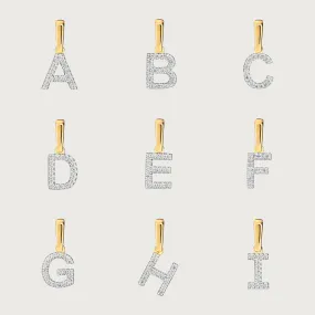 Gold Initial Necklace Pendant