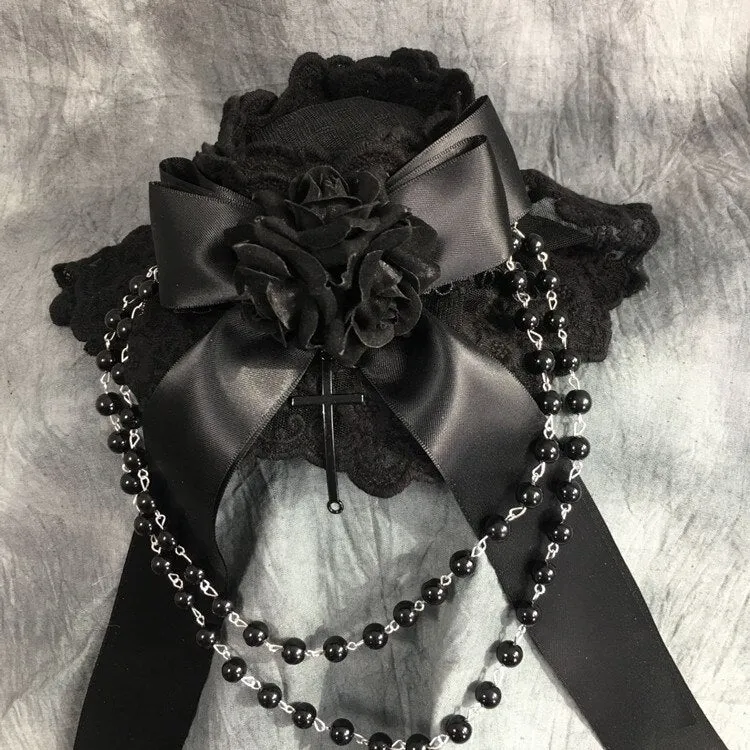 Gothic Mini Top Hat Black Fascinator Headpiece for Halloween