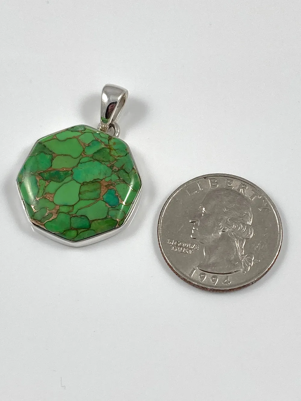 Green Copper Turquoise Pendant
