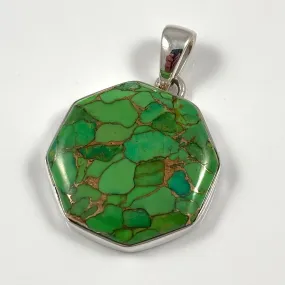 Green Copper Turquoise Pendant